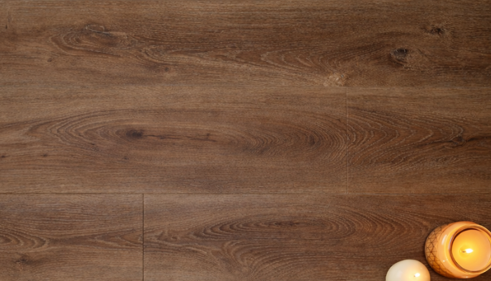 Sample view of Elements Inspirations Espresso EIP02 glue-down LVT flooring with rich dark oak planks and natural wood grain detail.