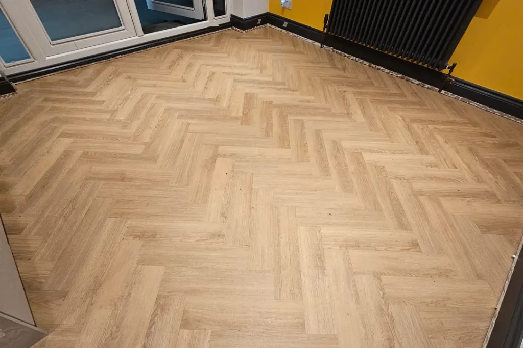 Herringbone Lvt In Diner